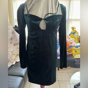 Zara Velvet Green Dress